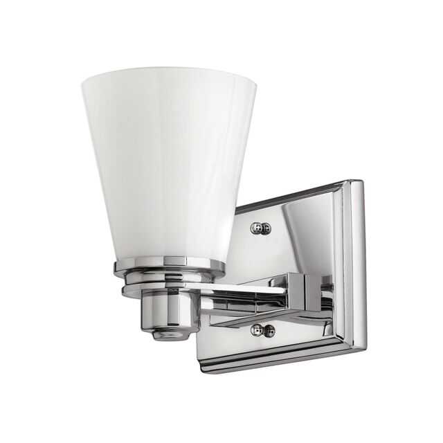 Loops IP44 Wall Light Cased Opal Glass Cast Detailing Polished Chrome LED G9 3.5W in Clear