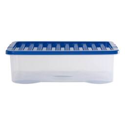 Wham Crystal 32L Clear Box & Stronger Lid PK4 in Blue - thumbnail 4