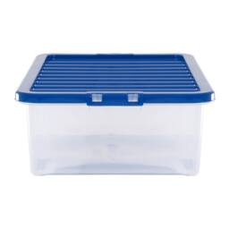 Wham Crystal 32L Clear Box & Stronger Lid PK4 in Blue - thumbnail 3