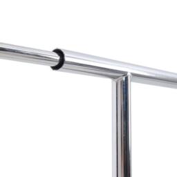KORVIXA Heavy Duty Clothes Rail Garment Rack in Silver - Size: 500mm - thumbnail 4