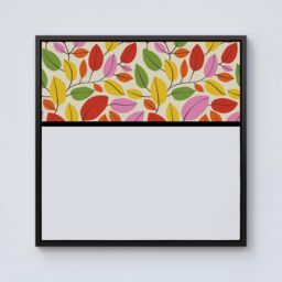 Warren Reed - Designer Autumn Leaves Framed Canvas in Black - Size: w10 inch x h10 inch - thumbnail 1
