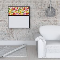 Warren Reed - Designer Autumn Leaves Framed Canvas in Black - Size: w10 inch x h10 inch - thumbnail 2