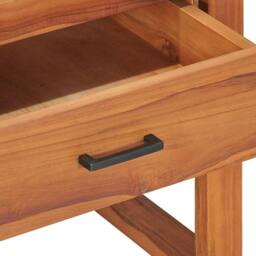 Berkfield Home TV Cabinet 100x40x45 cm Teak Wood in Brown - Size: 100 x 40 x 45 cm - thumbnail 8
