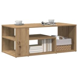 Berkfield Home Coffee Table Artisan Oak 100x50x40 cm Engineered Wood in Brown - Size: 100 x 50 x 40 cm - thumbnail 3