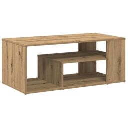 Berkfield Home Coffee Table Artisan Oak 100x50x40 cm Engineered Wood in Brown - Size: 100 x 50 x 40 cm - thumbnail 6
