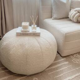 rucomfy Beanbags rucomfy Indoor Snug Pouffe - Comfortable Bean Bag Footstool in Cream - thumbnail 4
