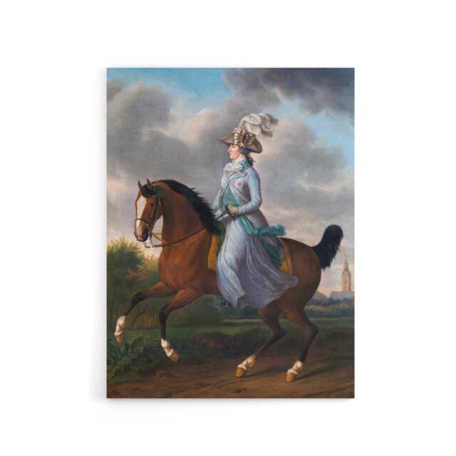 "Artery8 Haag Equestrian Portrait of Wilhelmina Canvas Wall Art Print in Brown - Size: W18"" x H24""" - image 1