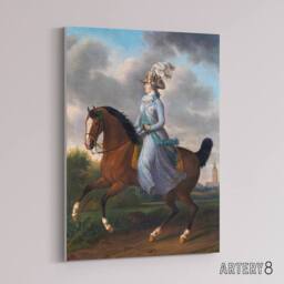 "Artery8 Haag Equestrian Portrait of Wilhelmina Canvas Wall Art Print in Brown - Size: W18"" x H24""" - thumbnail 2