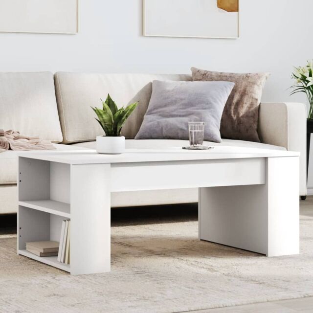 Berkfield Home Coffee Table White 102x55x42 cm Engineered Wood - Size: 102 x 55 x 42 cm - image 1