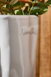 Dibor White Wellington Boots Large Ceramic Indoor Outdoor Flower Pot Garden Planter Pot H29.5 x W24cm - thumbnail 4