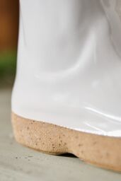 Dibor White Wellington Boots Large Ceramic Indoor Outdoor Flower Pot Garden Planter Pot H29.5 x W24cm - thumbnail 5