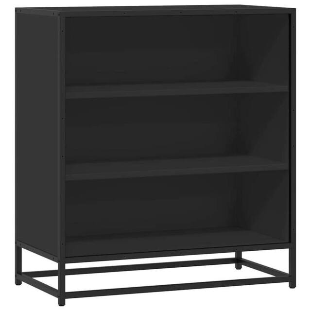 Berkfield Home Sideboard Black 68x35x76 cm Engineered Wood & Metal - Size: 68 x 35 x 76 cm - image 1