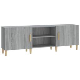 Berkfield Home TV Cabinet Grey Sonoma 150x30x50 cm Engineered Wood - Size: 150 x 30 x 50 cm - thumbnail 2