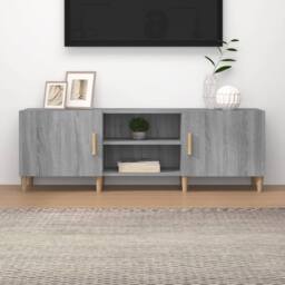 Berkfield Home TV Cabinet Grey Sonoma 150x30x50 cm Engineered Wood - Size: 150 x 30 x 50 cm - thumbnail 1