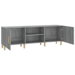 Berkfield Home TV Cabinet Grey Sonoma 150x30x50 cm Engineered Wood - Size: 150 x 30 x 50 cm - thumbnail 6