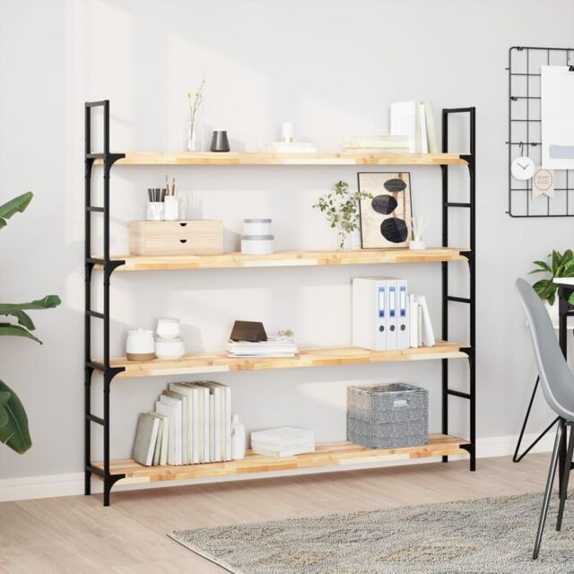 Berkfield Home Floating Shelves 3 pcs 120x20x4 cm Untreated Solid Wood Acacia in Brown - Size: 120 x 20 x 4 cm - image 1