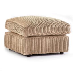 Snugg Furniture UK Limited Milo Jumbo Cord Fabric Footstool in Light Beige - thumbnail 1