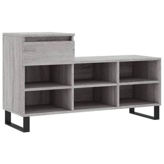 Berkfield Home Shoe Cabinet Grey Sonoma 102x36x60 cm Engineered Wood - Size: 102 x 36 x 60 cm - image 1