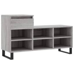 Berkfield Home Shoe Cabinet Grey Sonoma 102x36x60 cm Engineered Wood - Size: 102 x 36 x 60 cm - thumbnail 1