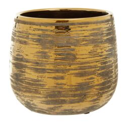 Orsina Honna Large Ceramic Planter in Gold