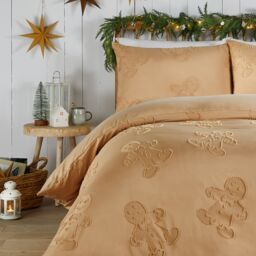 Duvet Day Gingerbread Tufted Soft Touch Duvet Cover Set in Tan - Size: Single - thumbnail 3