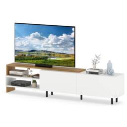Gymax TV Stand Cabinet For 80 Inches TVs 181cm Long Media Console Table in White