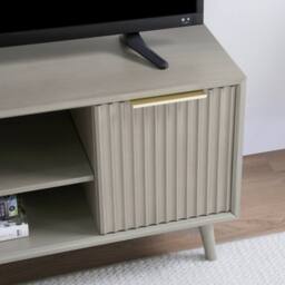 Home Garden Direct Monza Fluted TV Unit with Storage Pale Ash in Grey - thumbnail 4