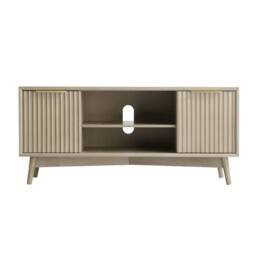 Home Garden Direct Monza Fluted TV Unit with Storage Pale Ash in Grey - thumbnail 6