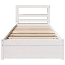 Berkfield Home Beautiful Bed Frame with Headboard without Mattress White 75x190 - Size: Small Single - thumbnail 4