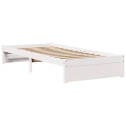 Berkfield Home Beautiful Bed Frame with Headboard without Mattress White 75x190 - Size: Small Single - thumbnail 5