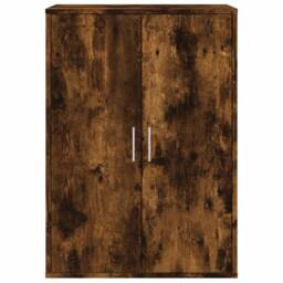 Berkfield Home Sideboards 2 pcs Smoked Oak 60x31x84 cm Engineered Wood in Brown - Size: 60 x 31 x 84 cm - thumbnail 5