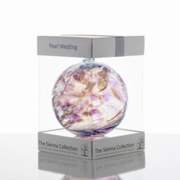Sienna Glass Pearl Wedding Anniversary Gift Friendship Ball in Pale Pink