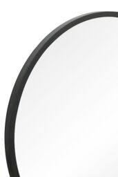 MirrorOutlet Black Framed Flat Bottom Circular Garden Wall Mirror (84CM X 80CM) - Size: 1 Pack - thumbnail 6