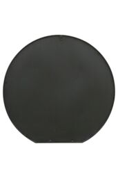MirrorOutlet Black Framed Flat Bottom Circular Garden Wall Mirror (84CM X 80CM) - Size: 1 Pack - thumbnail 3