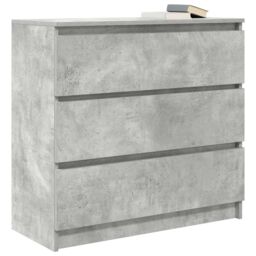Berkfield Home Sideboard Concrete Grey 80x35x76 cm Engineered Wood - Size: 80 x 35 x 76 cm - thumbnail 4