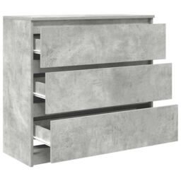 Berkfield Home Sideboard Concrete Grey 80x35x76 cm Engineered Wood - Size: 80 x 35 x 76 cm - thumbnail 5