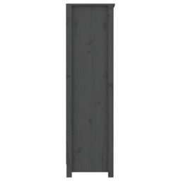 Berkfield Home Book Cabinet Grey 80x35x126 cm Solid Wood Pine - Size: 80 x 35 x 126 cm - thumbnail 6