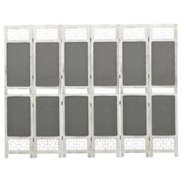 Berkfield Home 6-Panel Room Divider Grey 210x165 cm Fabric