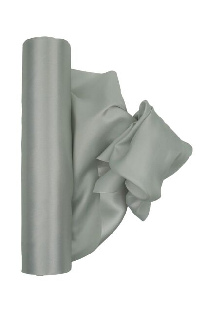 Neel Blue 20cm x 29cm Solid Satin Roll Large Fabric for Chair Sash Wedding Bouquet Décor Drapery in Silver - Size: 20 cm x 29 cm - image 1