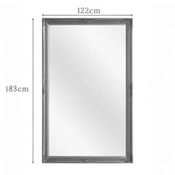 Agenzia 14 Extra Large Antique Silver Ornate Leaner Wall Mirror - Size: XL - thumbnail 4