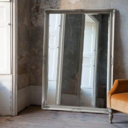 Agenzia 14 Extra Large Antique Silver Ornate Leaner Wall Mirror - Size: XL - thumbnail 8