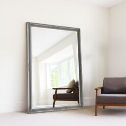 Agenzia 14 Extra Large Antique Silver Ornate Leaner Wall Mirror - Size: XL - thumbnail 7