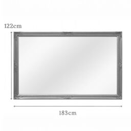 Agenzia 14 Extra Large Antique Silver Ornate Leaner Wall Mirror - Size: XL - thumbnail 6