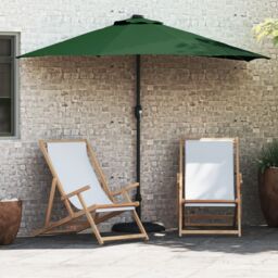 Berkfield Home Half Garden Parasol with Aluminium Pole - Green, 294 cm in Green - thumbnail 1