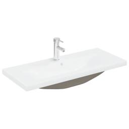 Berkfield Home Sink Cabinet with Built-in Basin & Faucet Artisan Oak in Brown - thumbnail 5