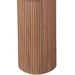 IH Design Bundi Natural Marble & Wood Pedestal Side Table in Brown - thumbnail 8