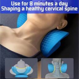 SPETLEK Neck Stretcher Relaxer Pillow for Shoulder Pain Relief Cervical in Blue - thumbnail 6