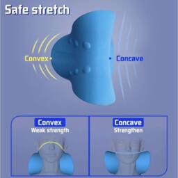 SPETLEK Neck Stretcher Relaxer Pillow for Shoulder Pain Relief Cervical in Blue - thumbnail 7