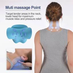 SPETLEK Neck Stretcher Relaxer Pillow for Shoulder Pain Relief Cervical in Blue - thumbnail 4