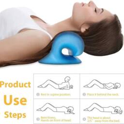 SPETLEK Neck Stretcher Relaxer Pillow for Shoulder Pain Relief Cervical in Blue - thumbnail 3